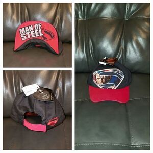 Superman Man of Steel Flip Brim Adjustable Hat Berkshire Fashions New